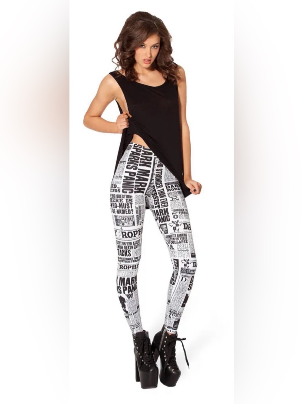 Blackmilk Clothing DAILY PROPHET HWMF LEGGINGS - LIMITED